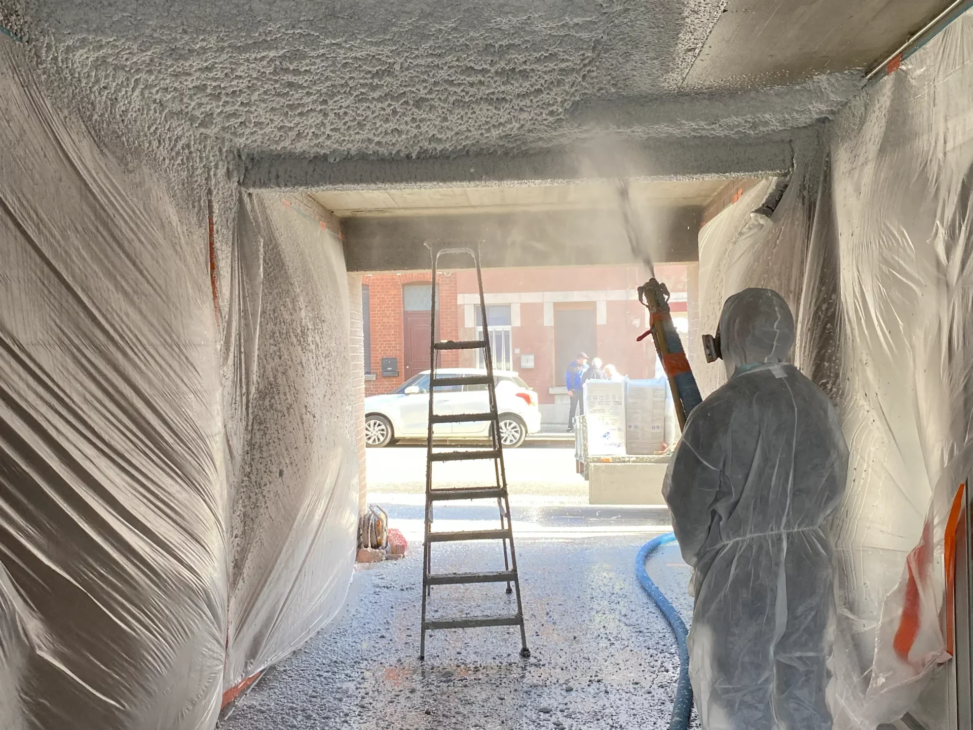 Isolation Projection humide de laine de laitier – DMF ISOLATION